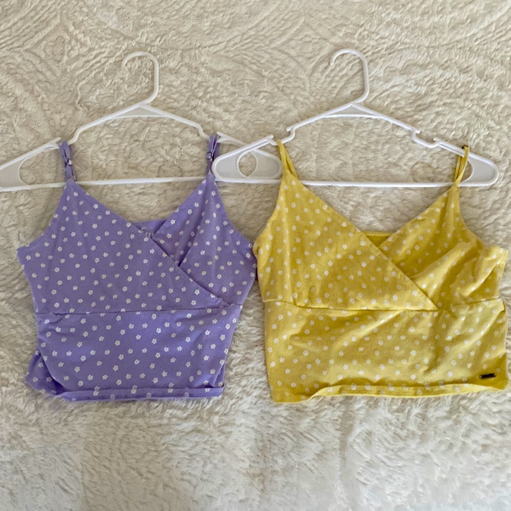 Hollister flower tang top crop size kids large